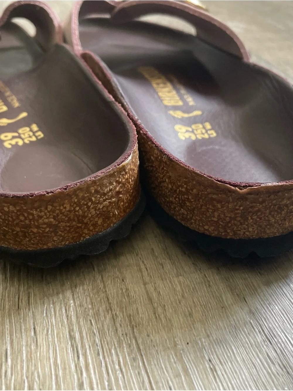 Birkenstock Madrid Soft Pink Suede Slide Sandals with Gold Buckles